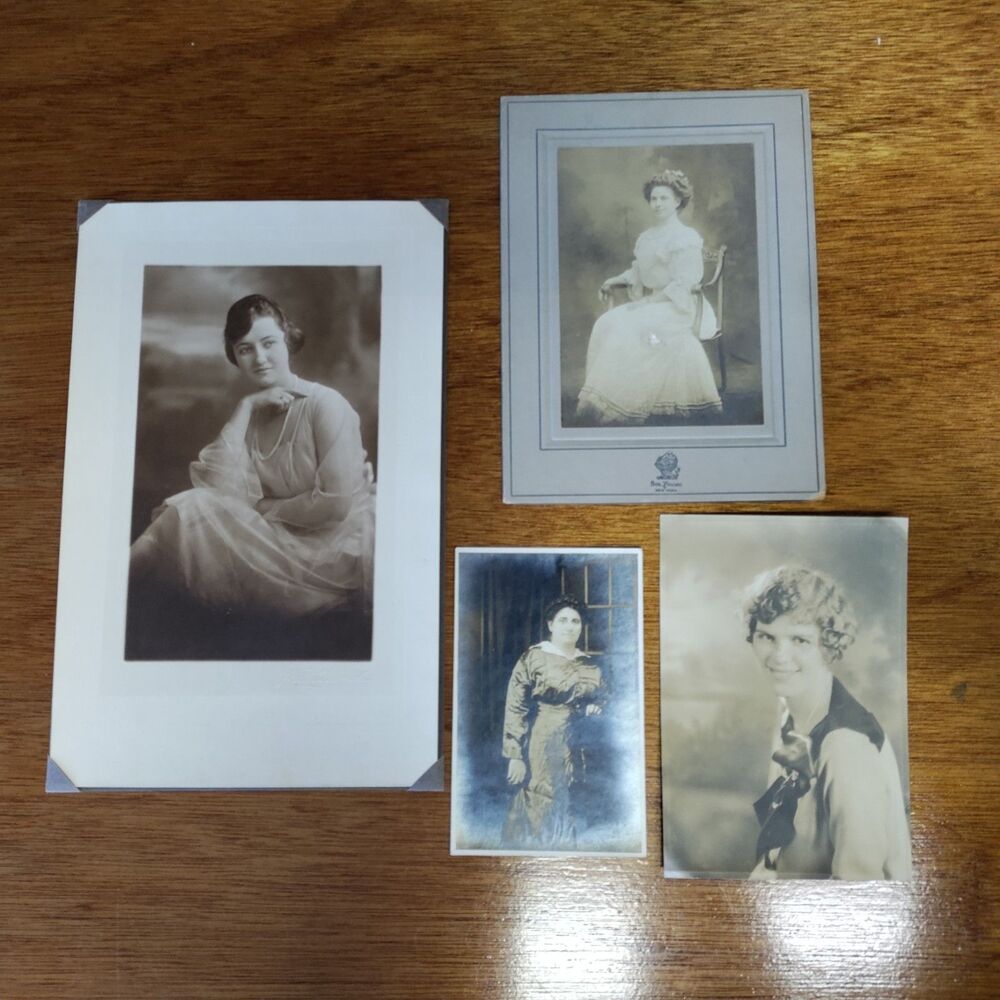Vintage Photographs of 4 Female Subjects